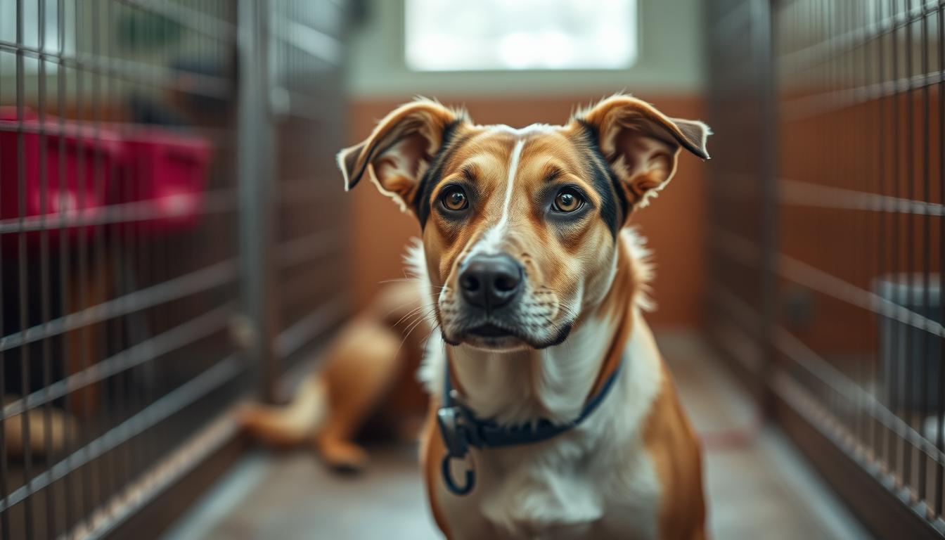 Pies do adopcji czekający na nowy dom w Fundacji Marchewkowy Pies we Wrocławiu